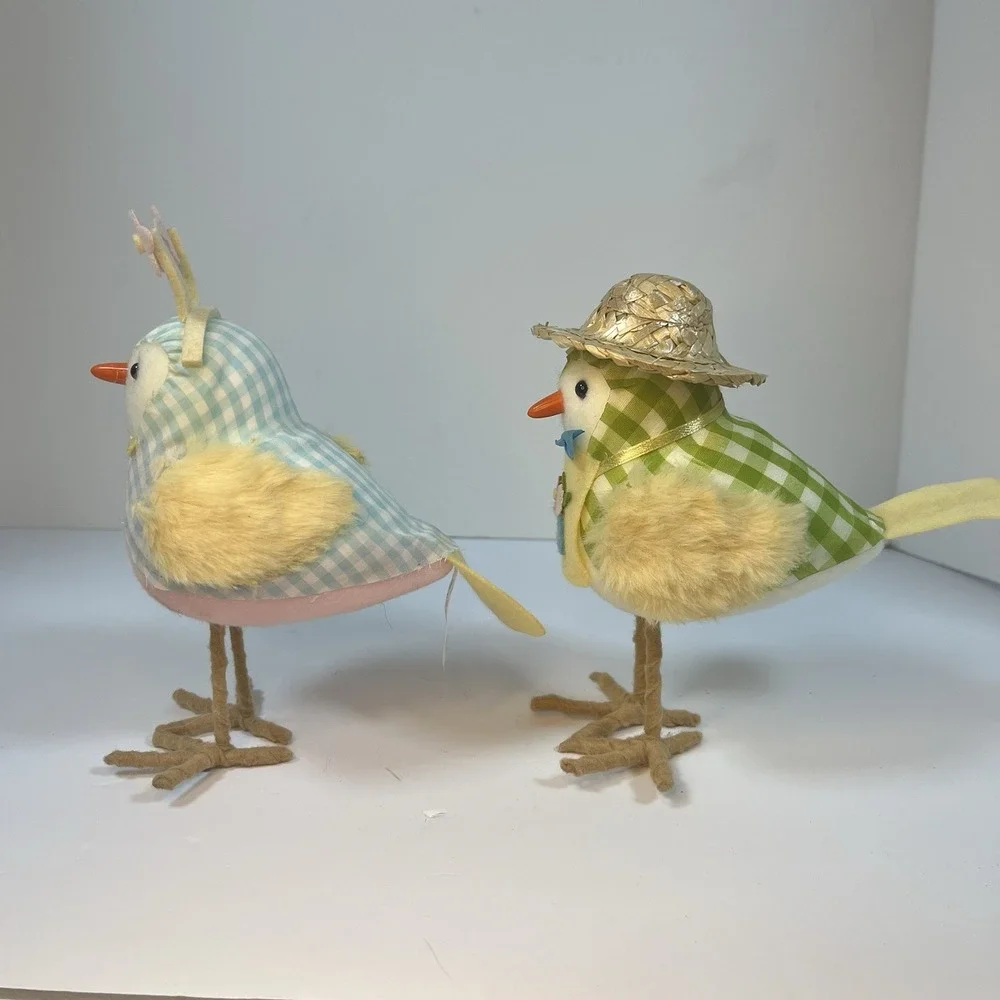 Walgreens Spring‎ Easter Feather Friend Fabric Bird Couple Flowers Decor